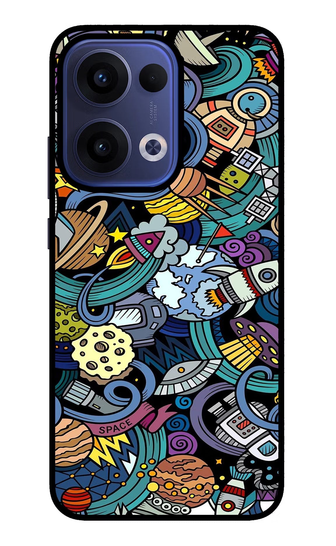Space Abstract Oppo Reno13 5G Back Cover