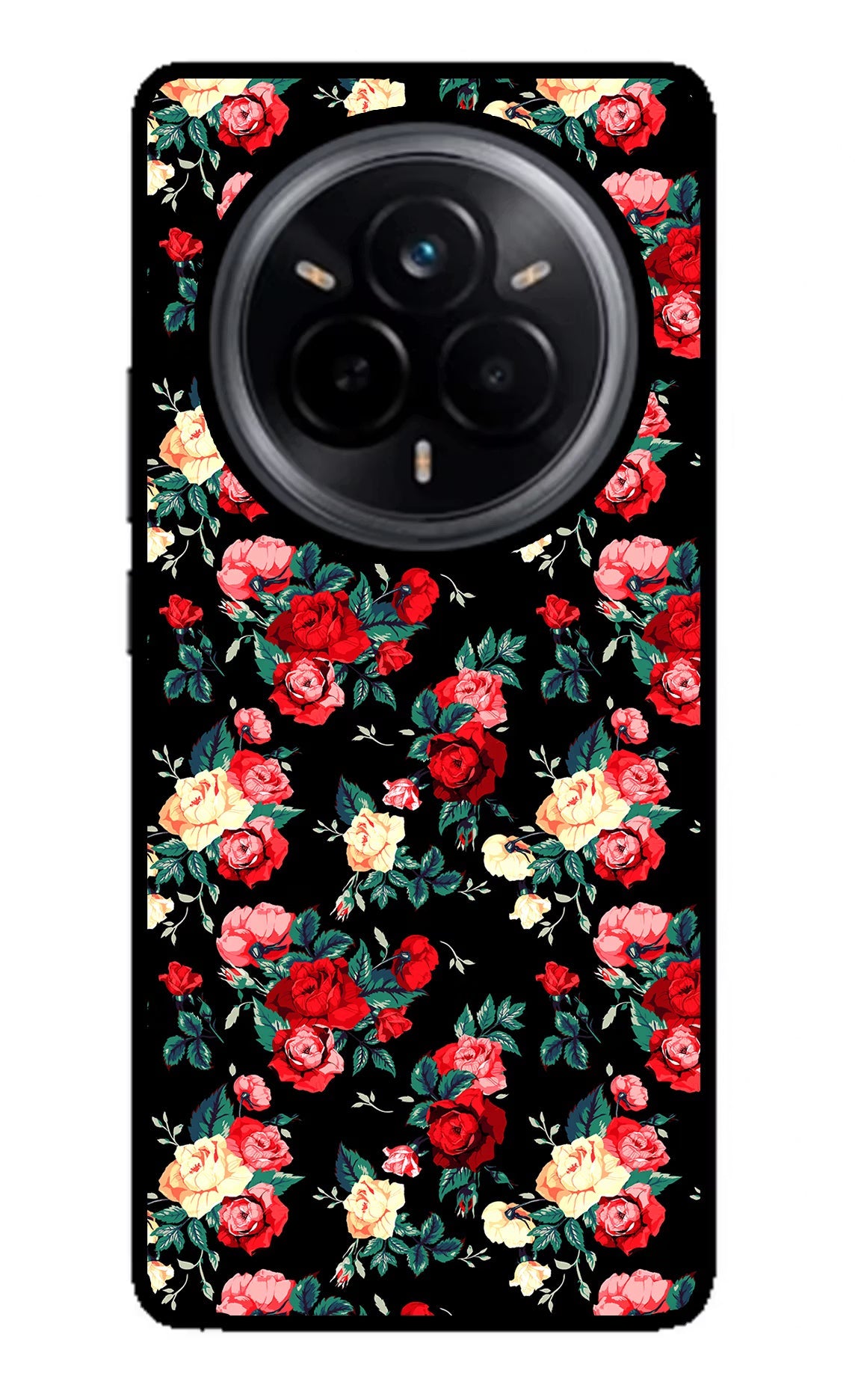 Rose Pattern Realme 14 Pro 5G Glass Case