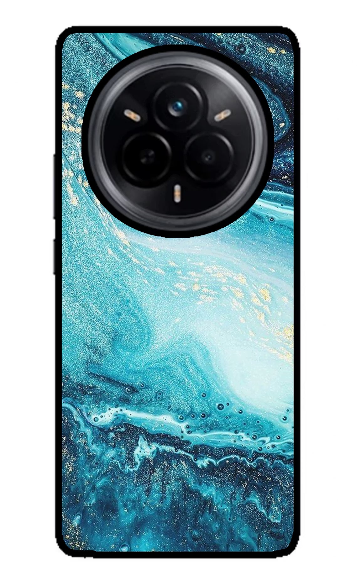 Blue Glitter Marble Realme 14 Pro 5G Back Cover
