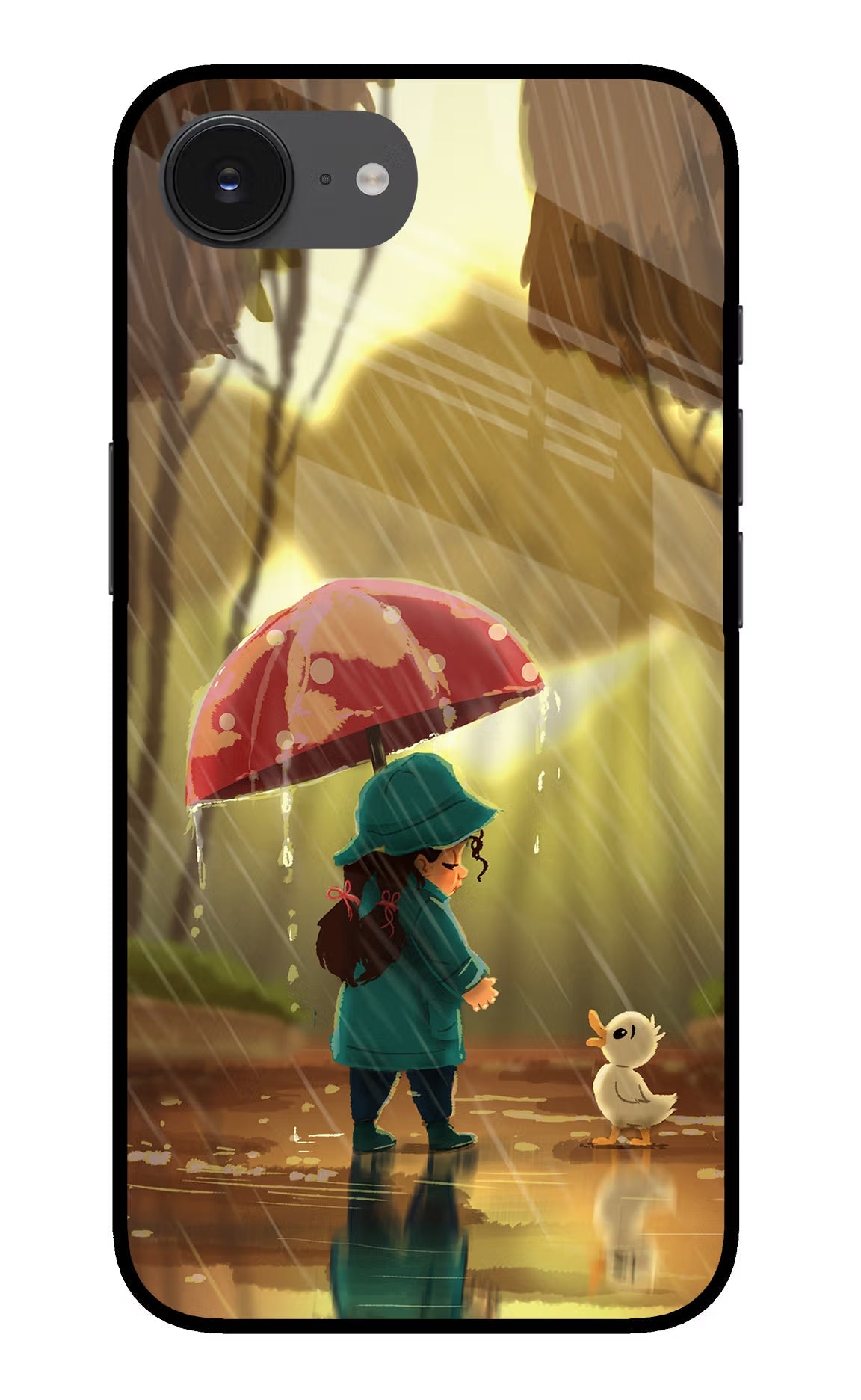 Rainy Day iPhone 16e Glass Case