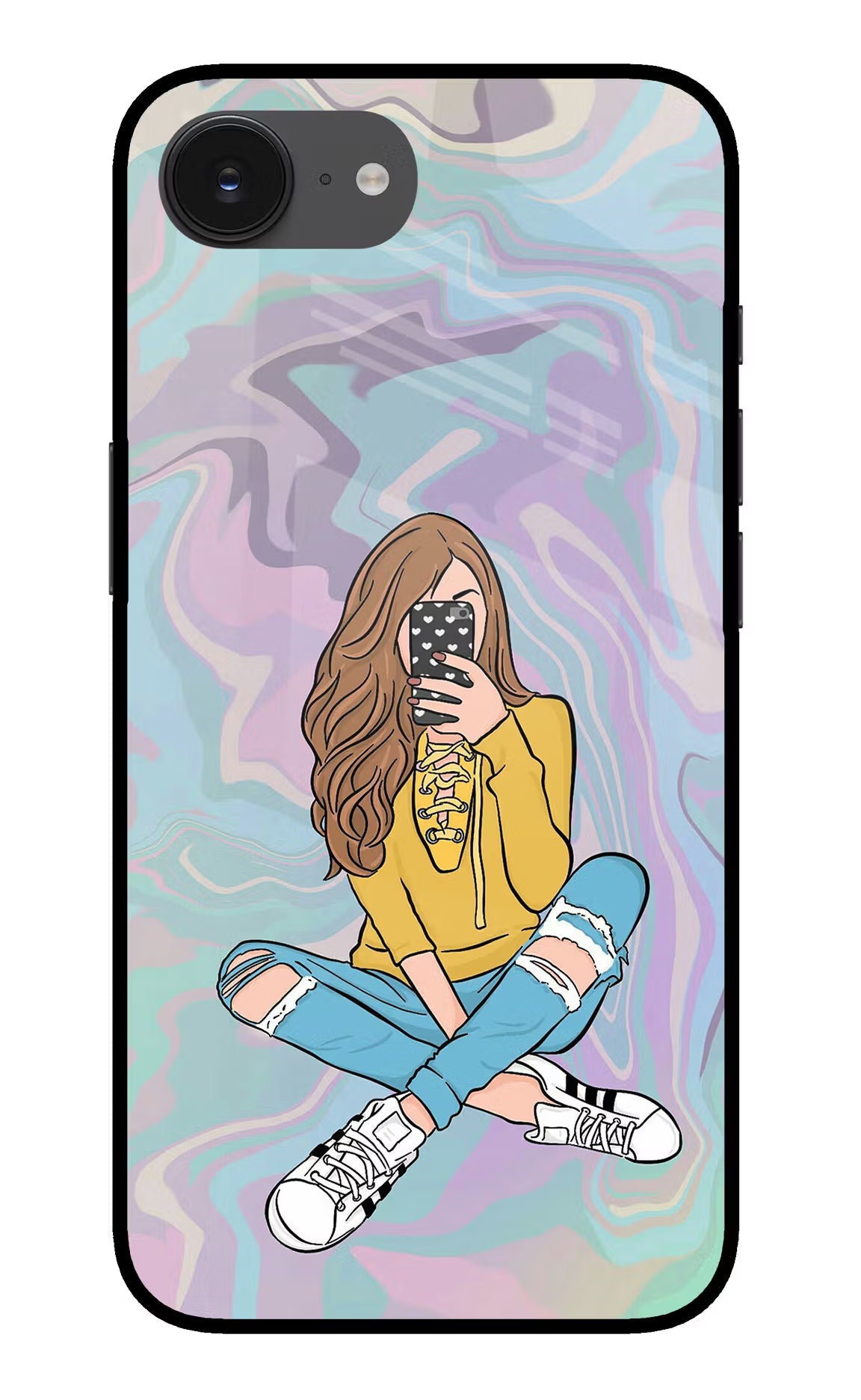 Selfie Girl iPhone 16e Back Cover