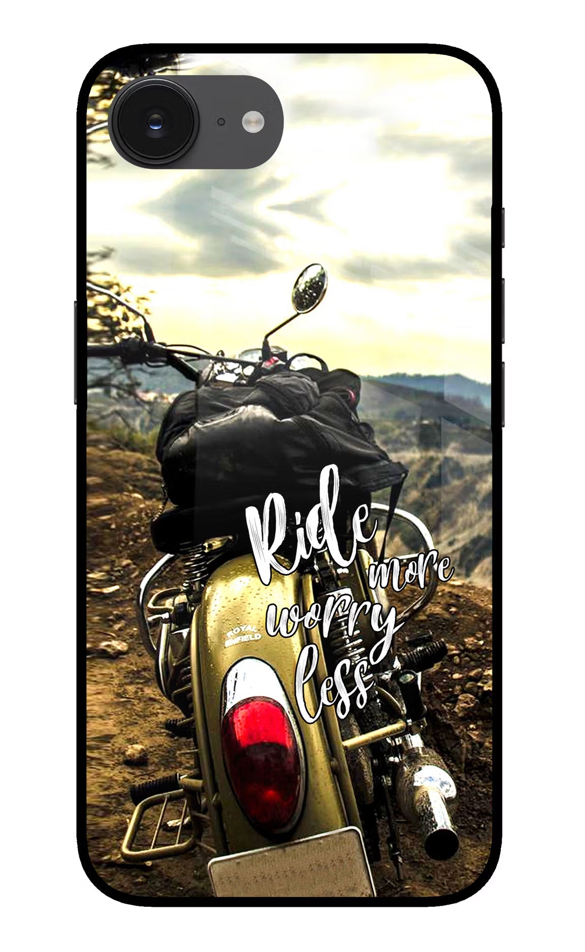 Ride More Worry Less iPhone 16e Glass Case