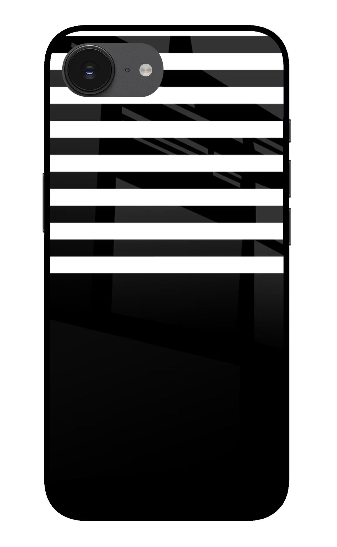 Black and White Print iPhone 16e Back Cover