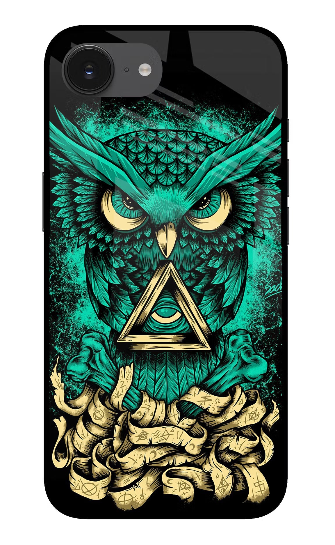 Green Owl iPhone 16e Back Cover