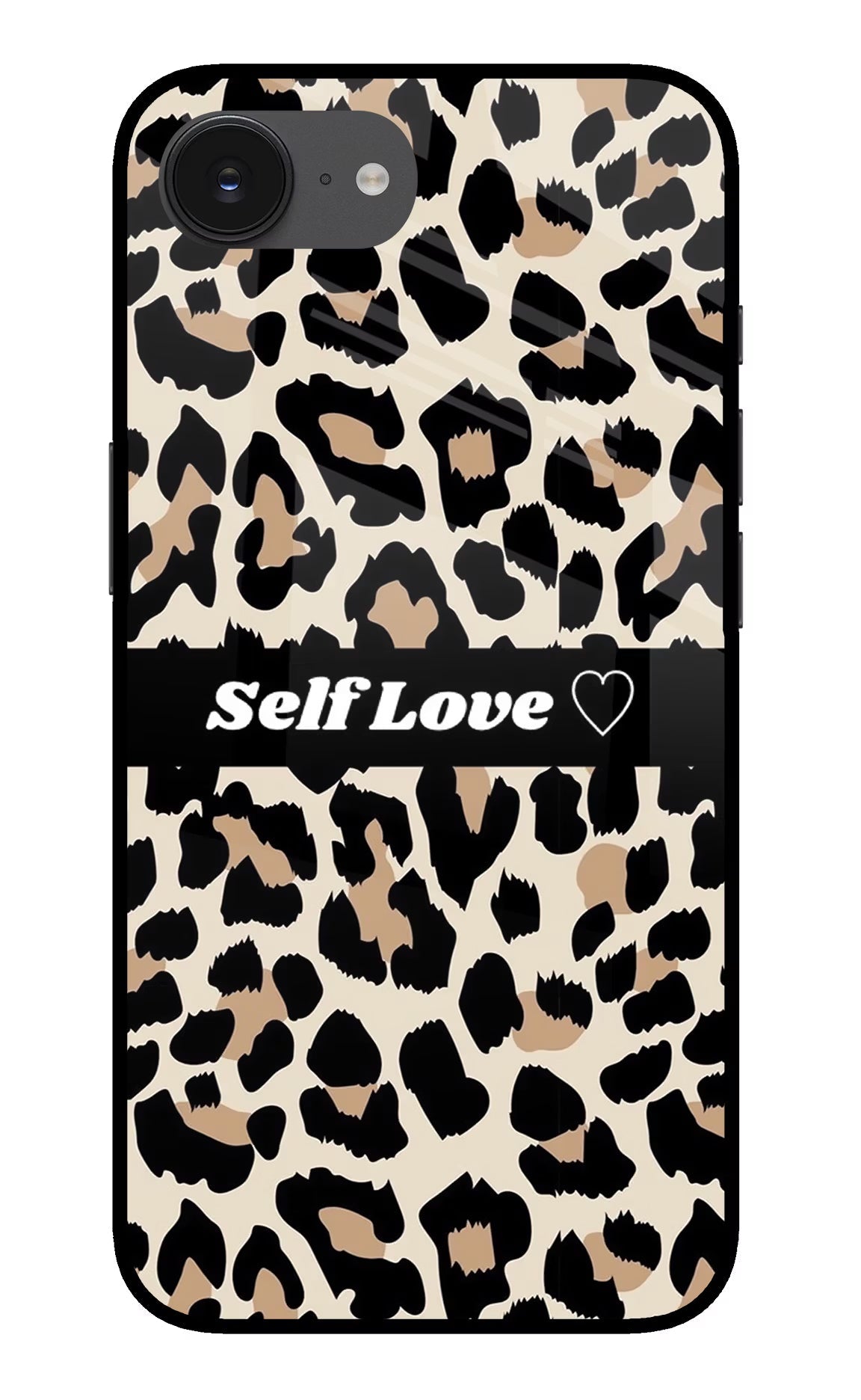 Leopard Print Self Love iPhone 16e Back Cover