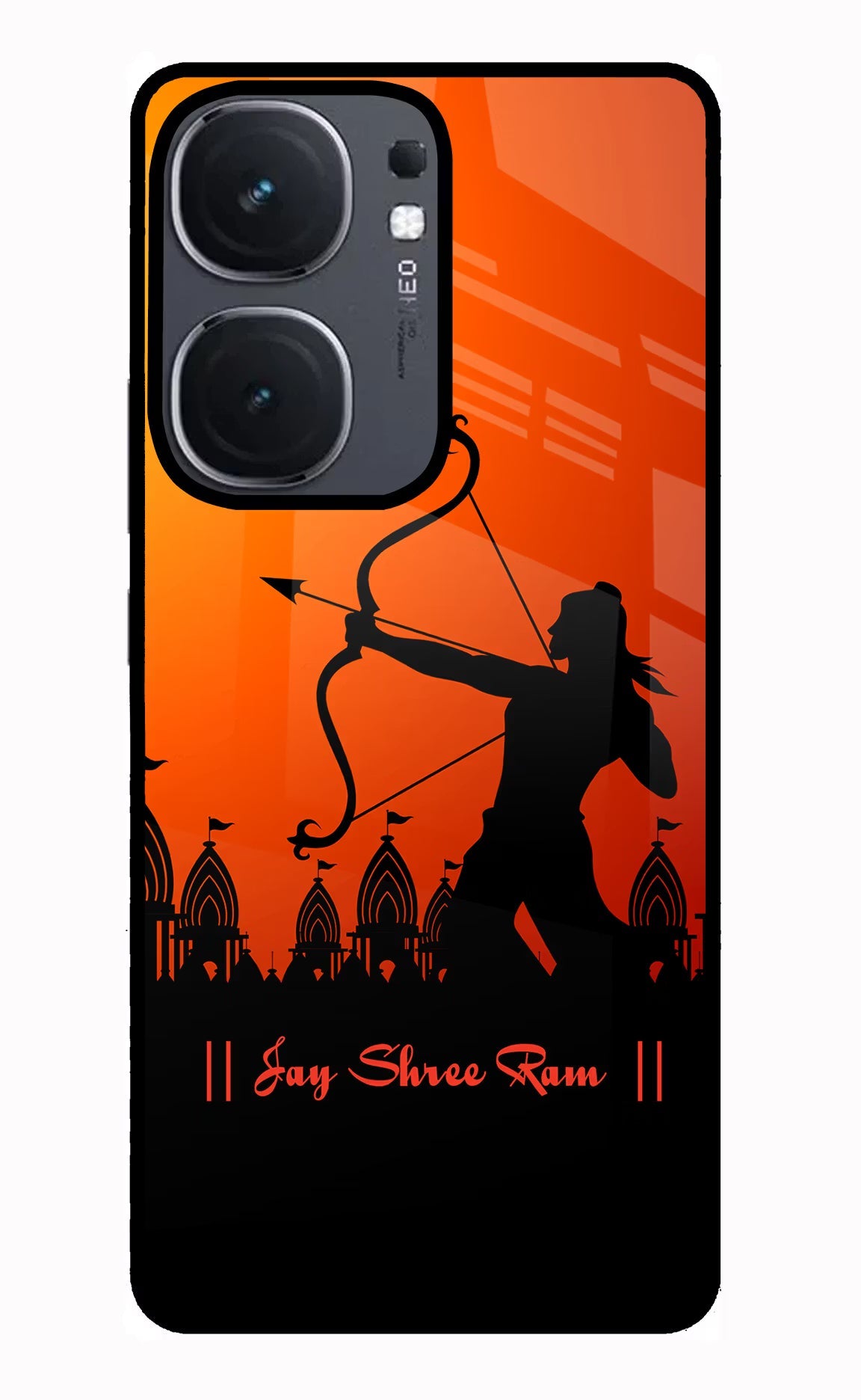 Lord Ram - 4 iQOO Neo 9 Back Cover Glass Case - Hello Swanky
