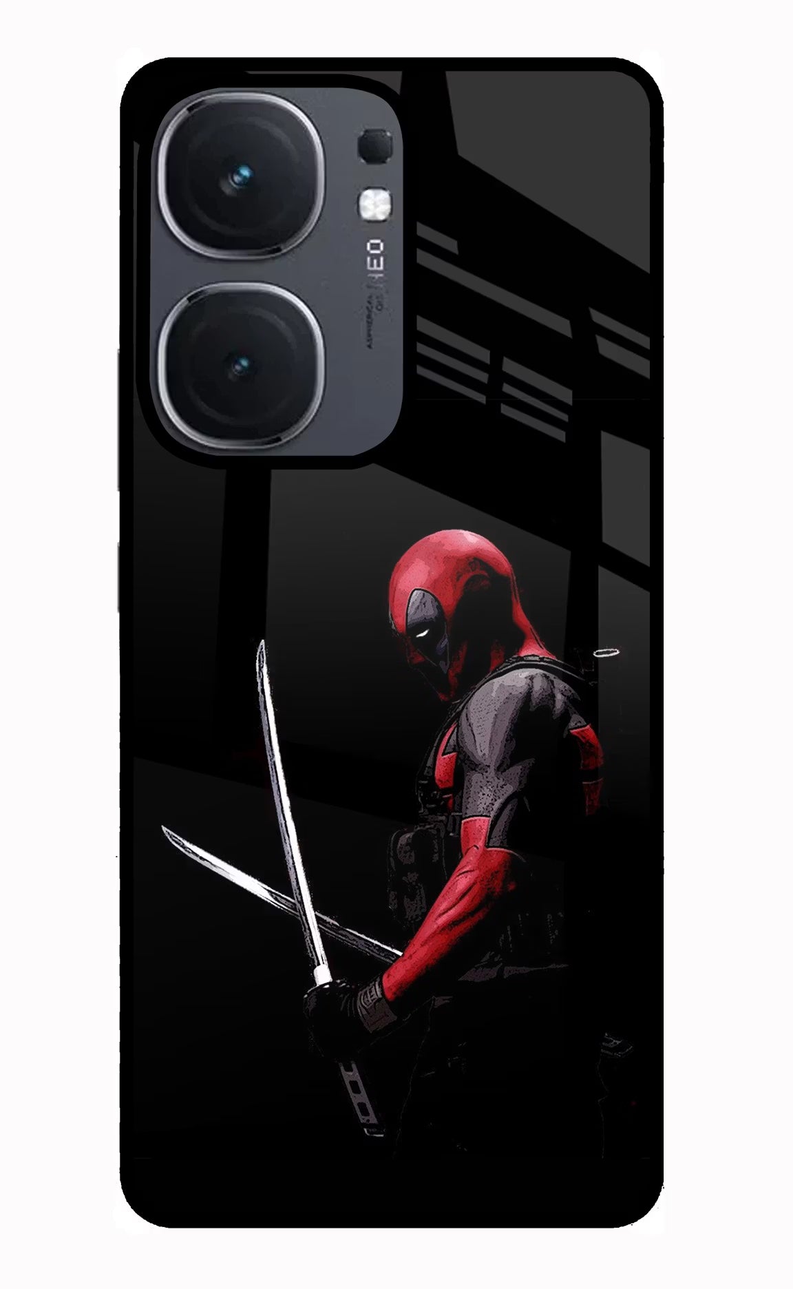 Deadpool iQOO Neo 9 Back Cover Glass Case - Hello Swanky