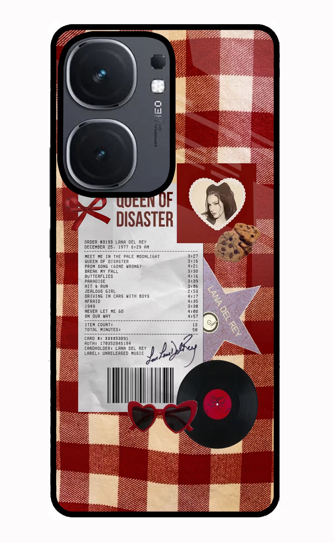 Queen of Disaster iQOO Neo 9 Back Cover Glass Case - Hello Swanky