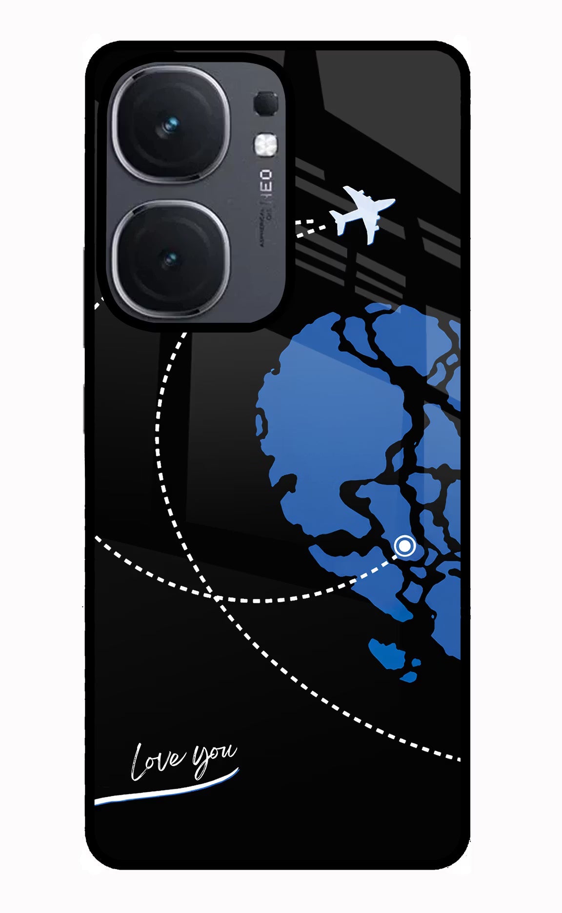 Love Orbit iQOO Neo 9 Back Cover Glass Case - Hello Swanky