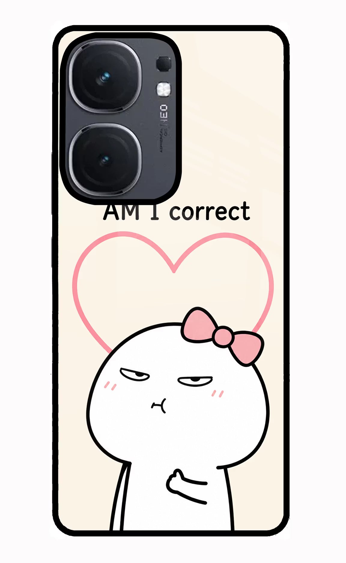 Always Right iQOO Neo 9 Back Cover Glass Case - Hello Swanky