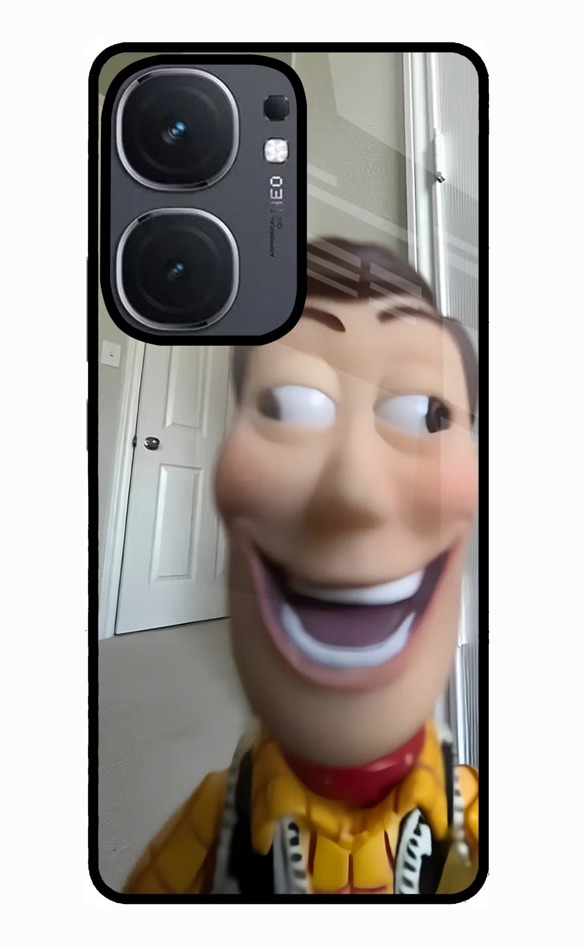Side Eye Woody iQOO Neo 9 Back Cover Glass Case - Hello Swanky