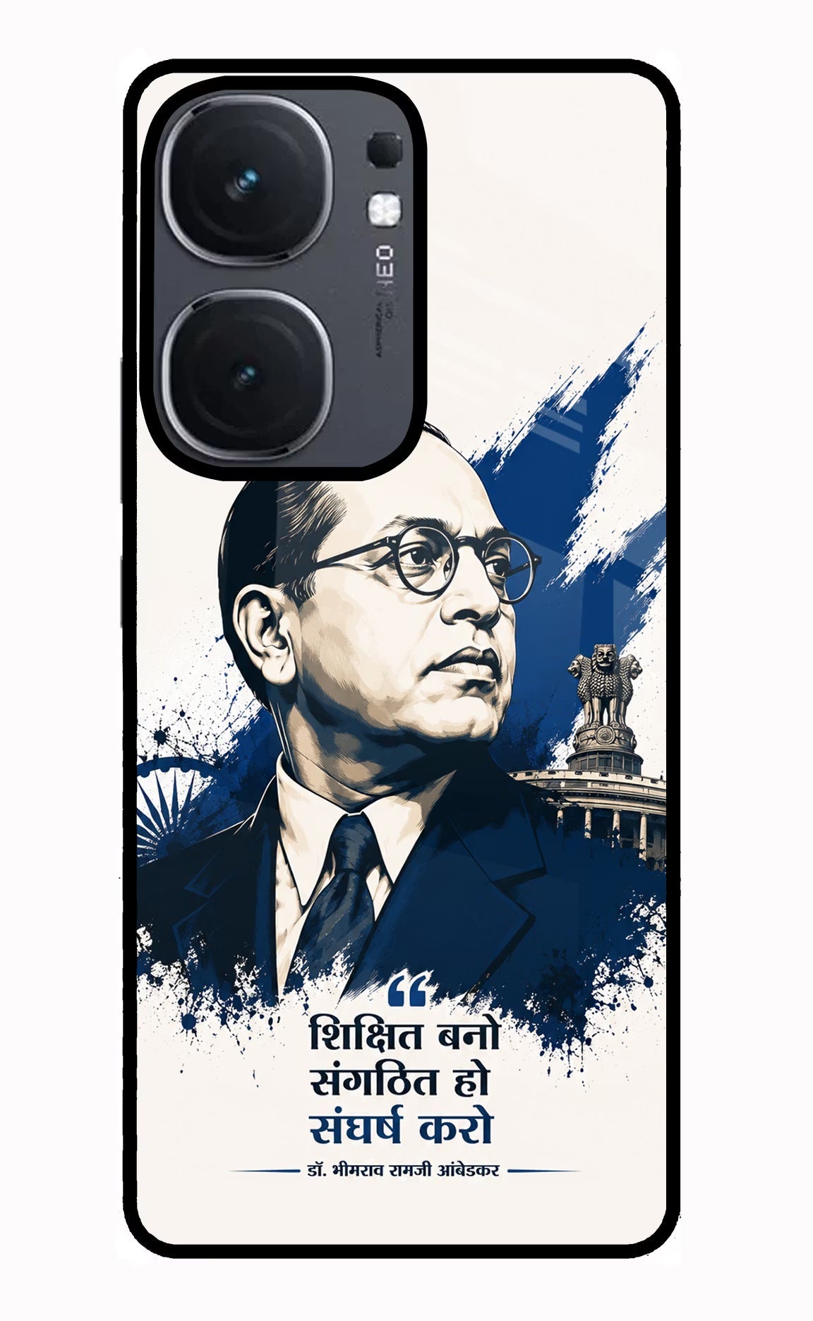 Dr. Ambedkar Visionary iQOO Neo 9 Back Cover Glass Case - Hello Swanky