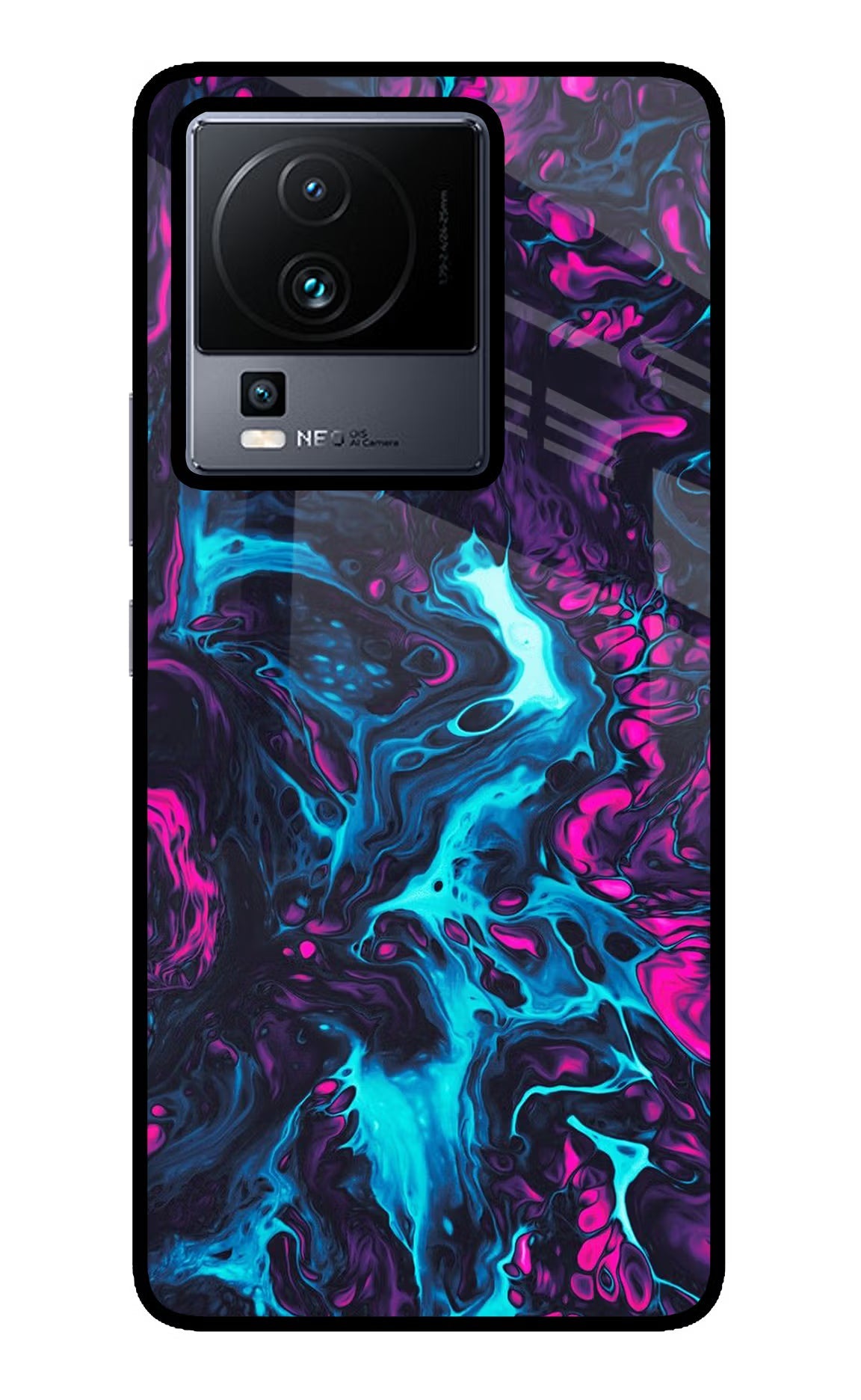 Abstract iQOO Neo 7 Pro Back Cover Glass Case - Hello Swanky