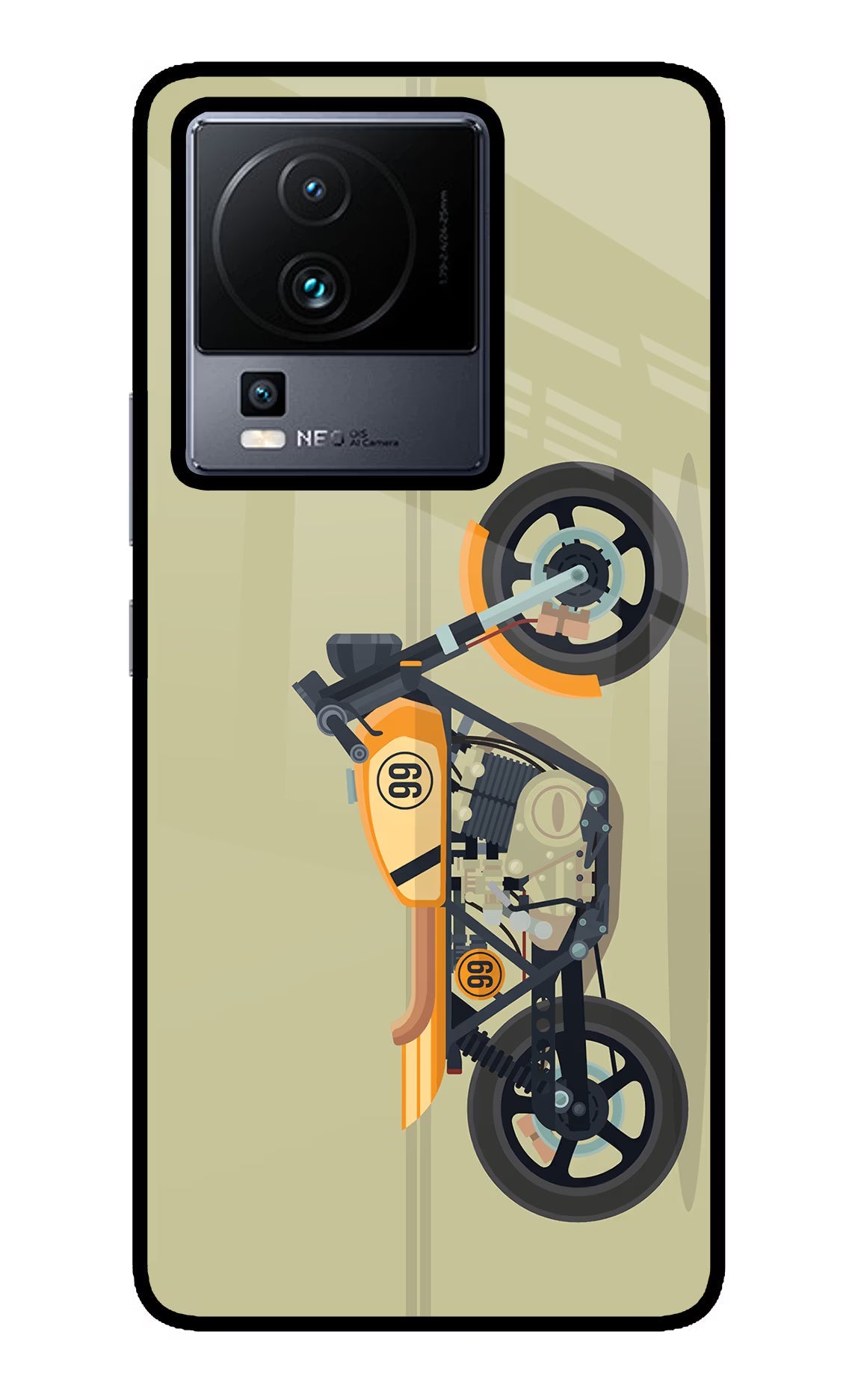 Vertical Speedster iQOO Neo 7 Pro Back Cover Glass Case - Hello Swanky