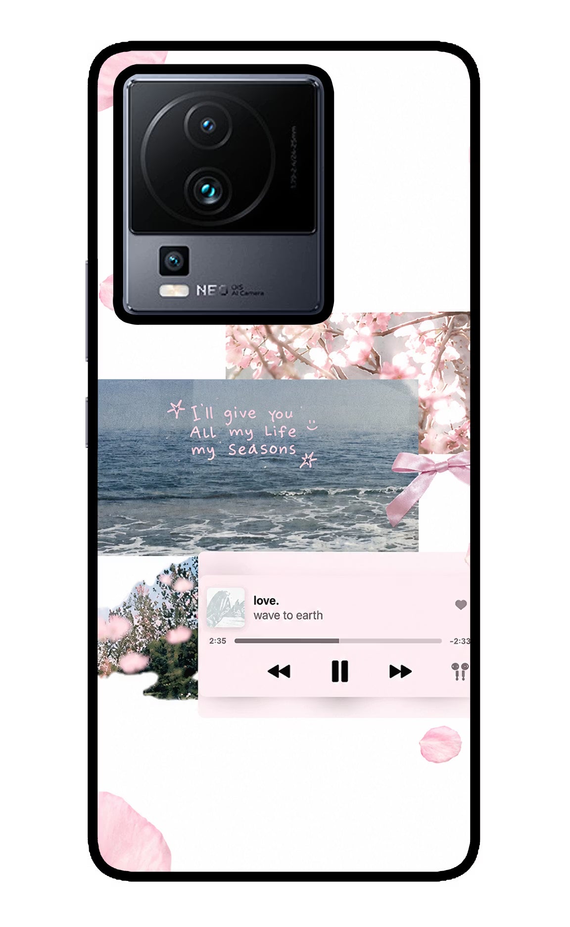 Wave to Earth iQOO Neo 7 Pro Back Cover Glass Case - Hello Swanky