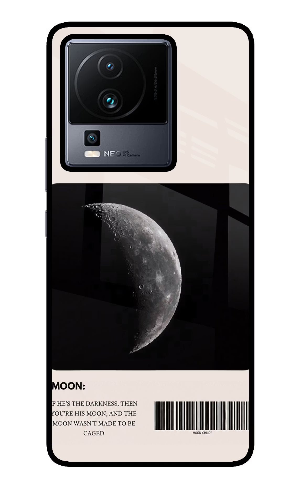 Moon Phase iQOO Neo 7 Pro Back Cover Glass Case - Hello Swanky