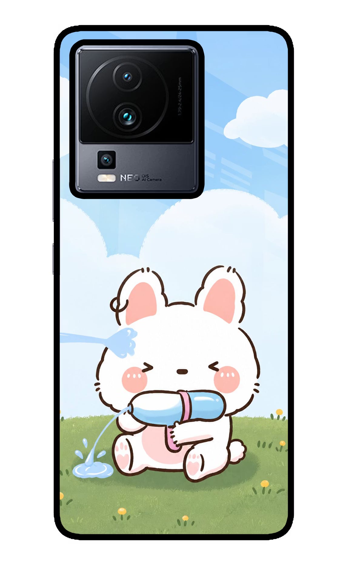 Bunny Treat iQOO Neo 7 Pro Back Cover Glass Case - Hello Swanky