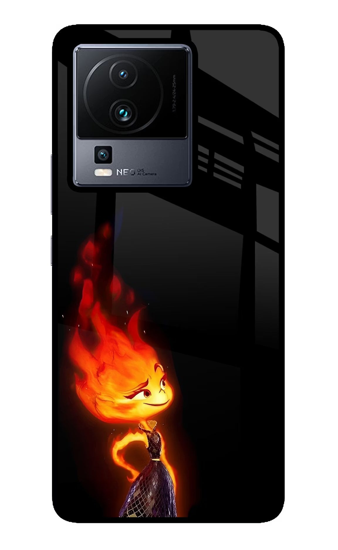 Ember Flame iQOO Neo 7 Pro Back Cover Glass Case - Hello Swanky