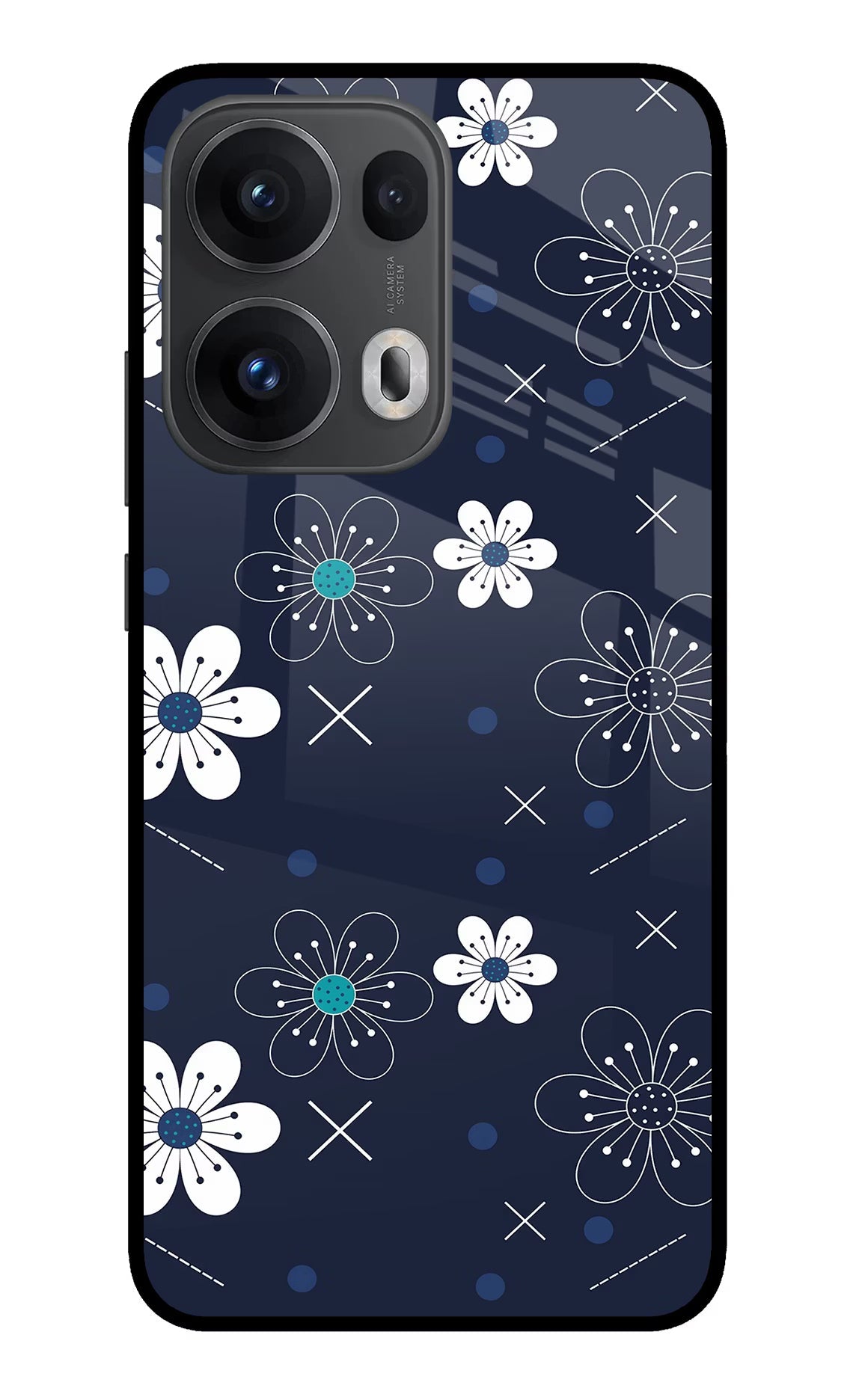 Flowers Oppo Reno13 Pro 5G Glass Case