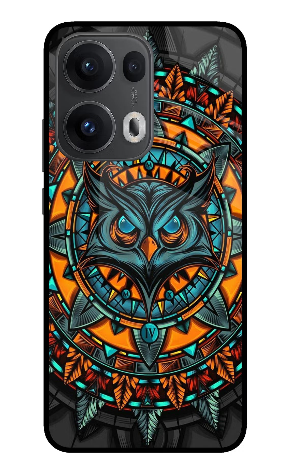 Angry Owl Art Oppo Reno13 Pro 5G Glass Case