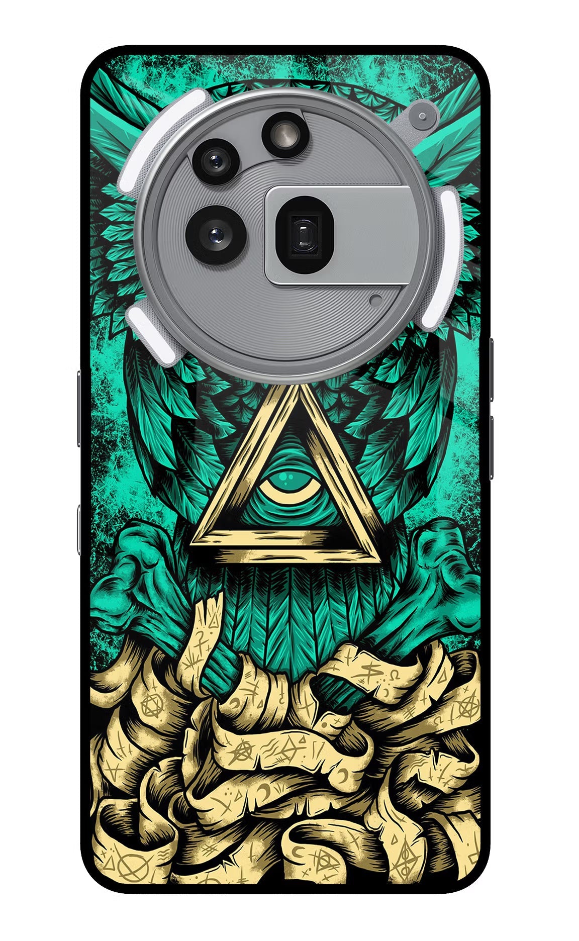 Green Owl Nothing Phone 3a Pro Glass Case