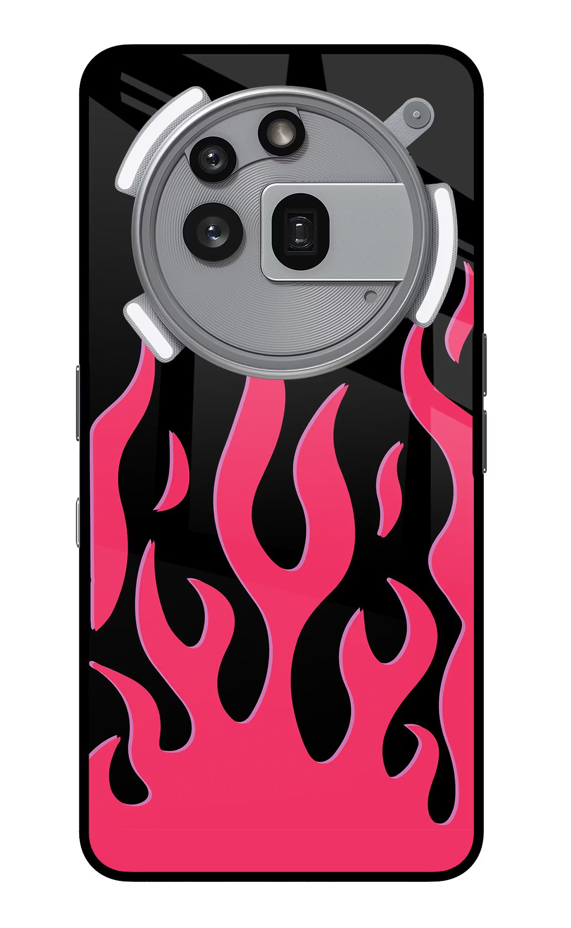 Fire Flames Nothing Phone 3a Pro Glass Case