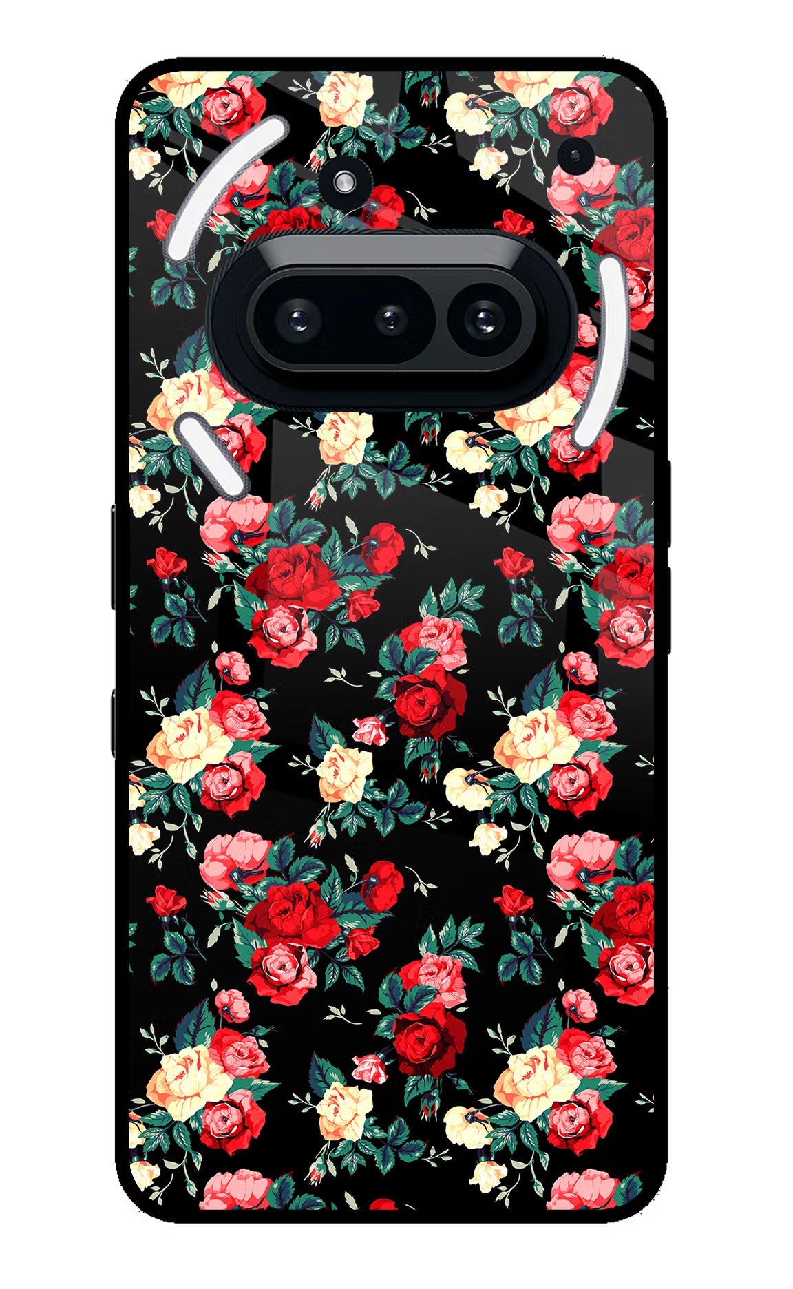 Rose Pattern Nothing Phone 3A Glass Case