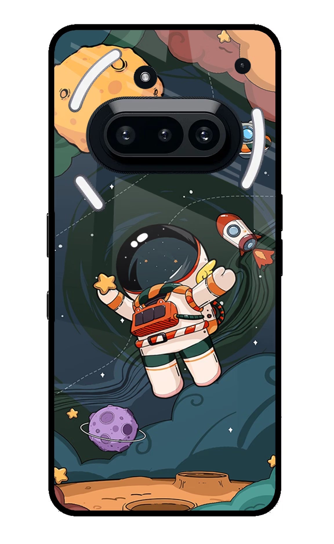 Cartoon Astronaut Nothing Phone 3A Glass Case