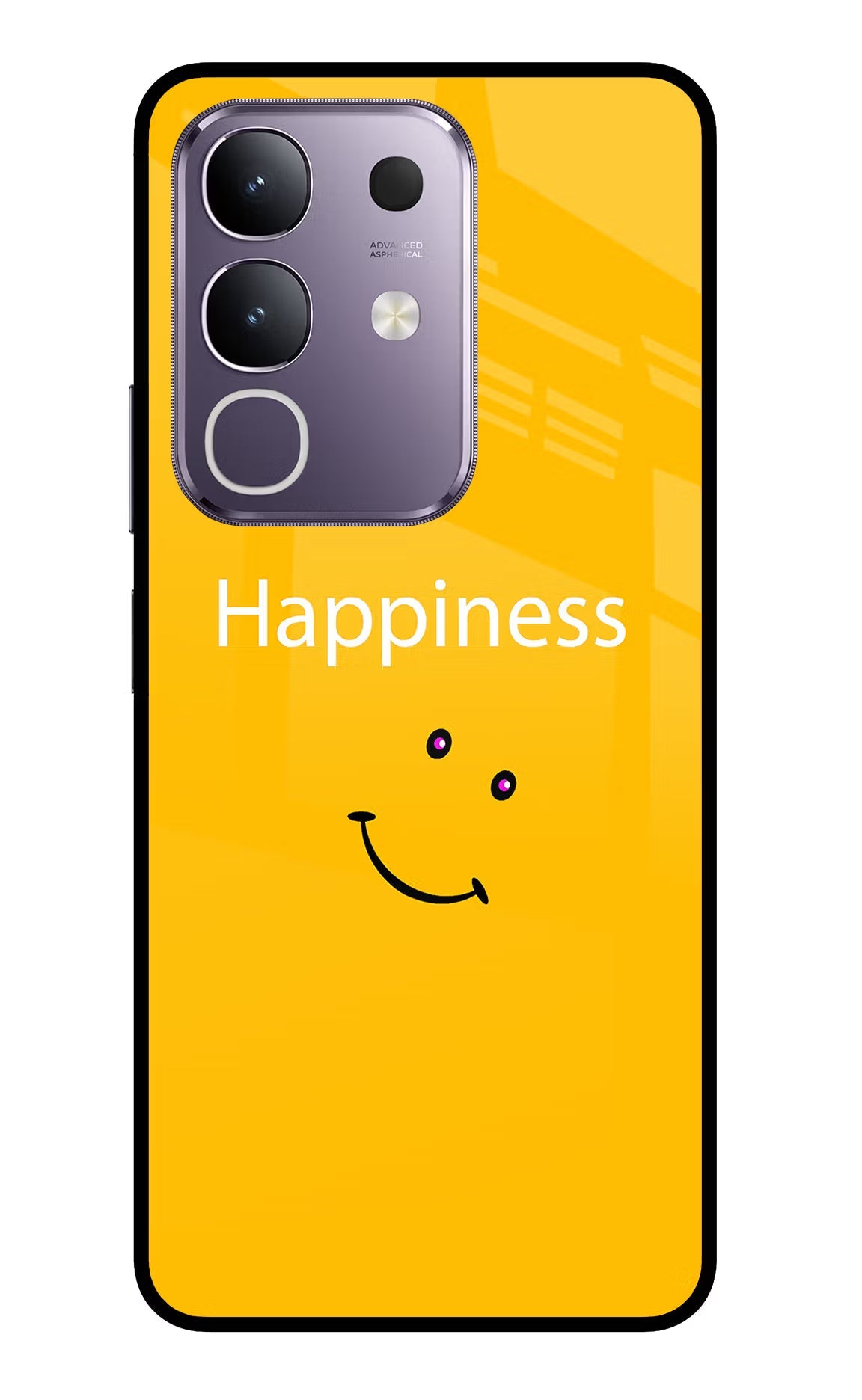 Happiness With Smiley Vivo T4x 5G Glass Case