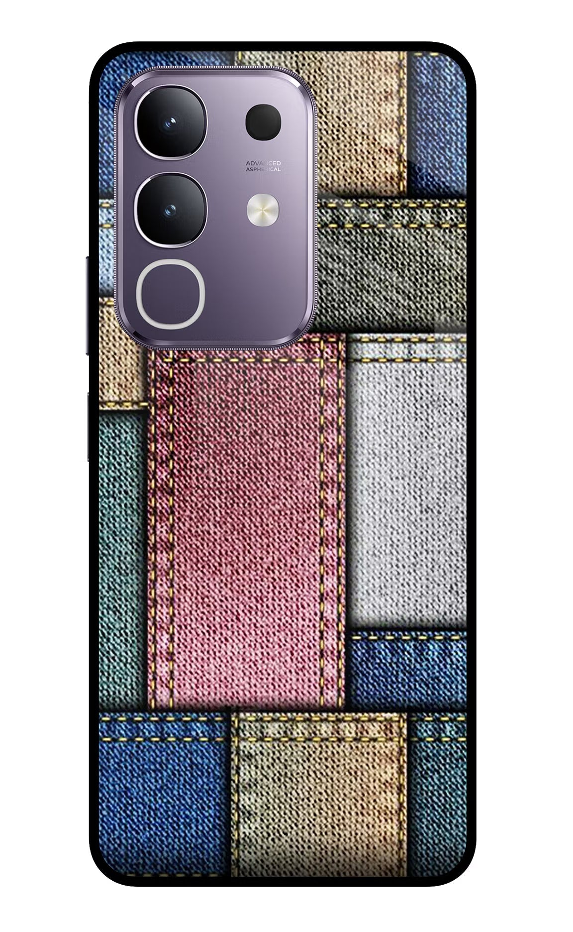 Multicolor Jeans Vivo T4x 5G Glass Case