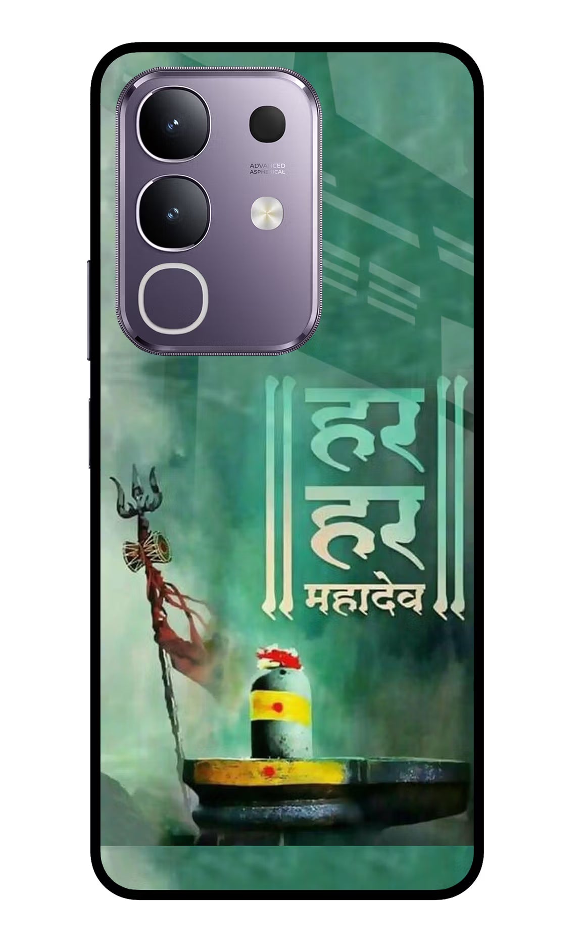 Har Har Mahadev Shivling Vivo T4x 5G Glass Case