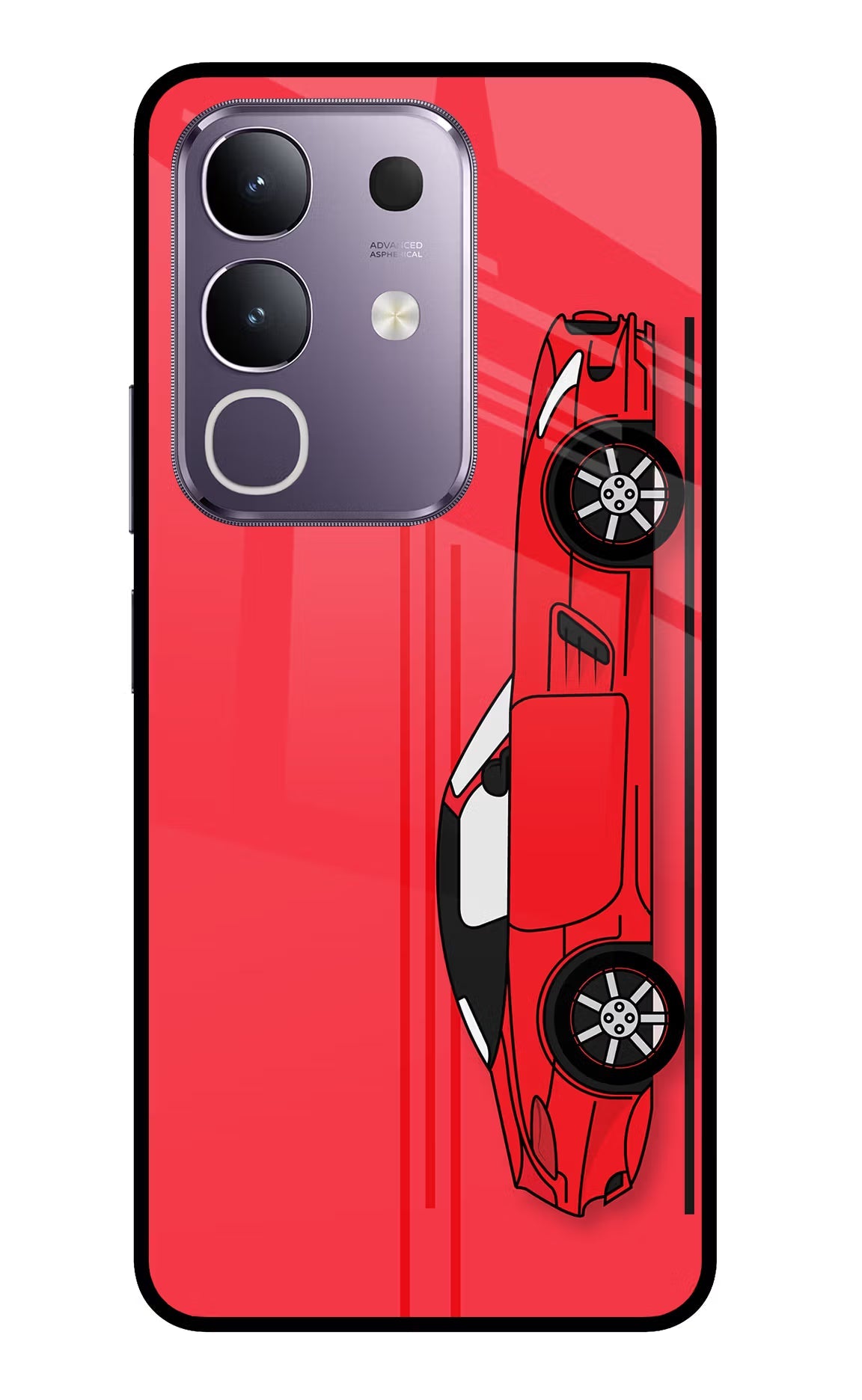 Red Velocity Vivo T4x 5G Glass Case