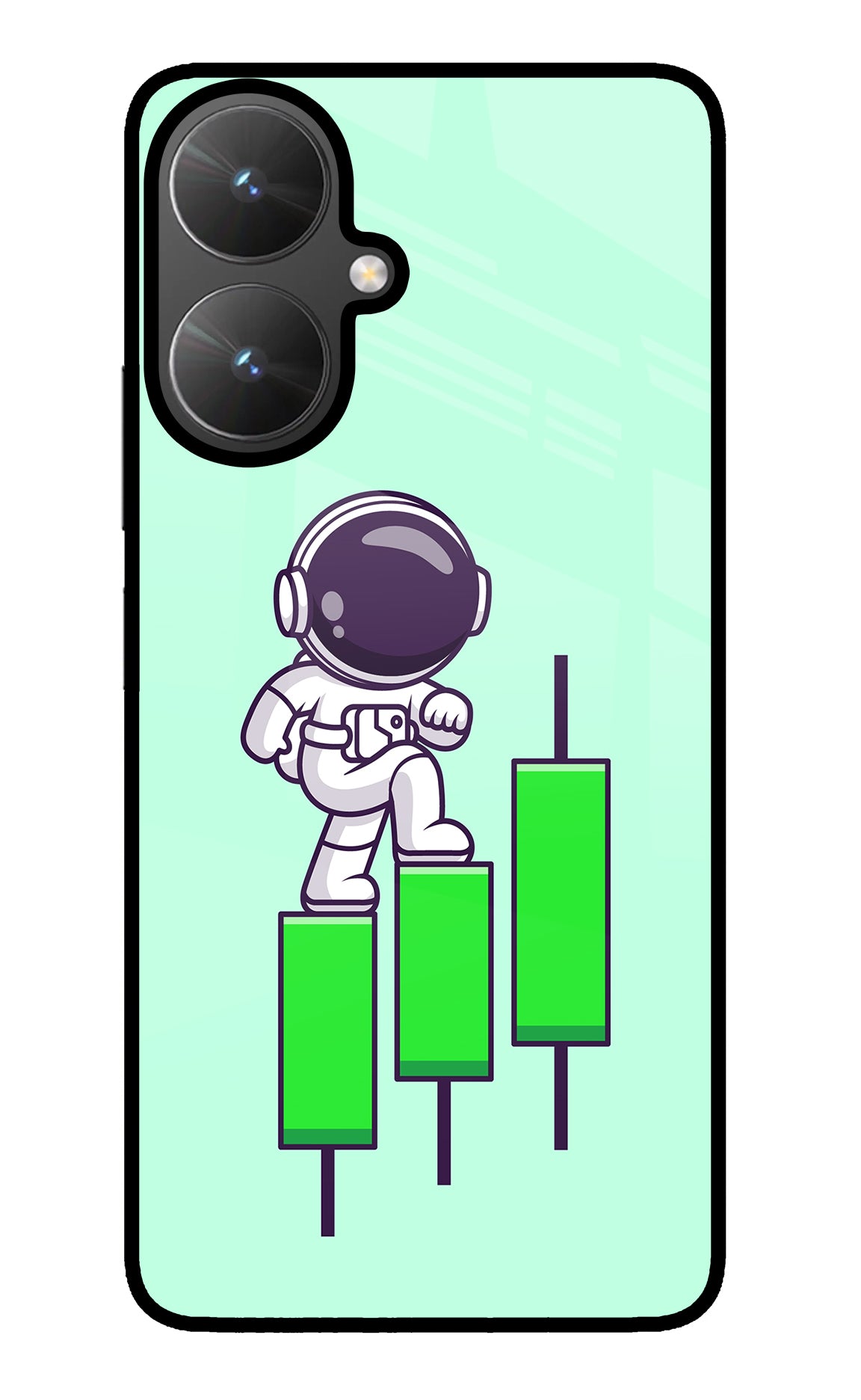 Astronaut Trader Poco M6 5G Glass Case