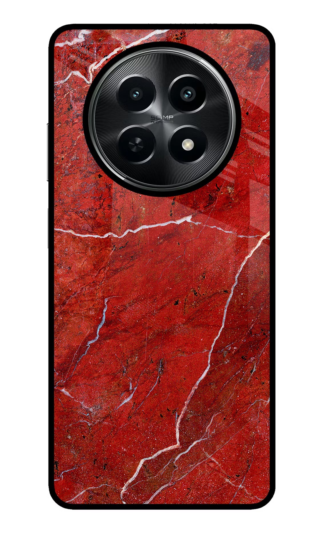 Red Marble Design Realme C65 5G Glass Case