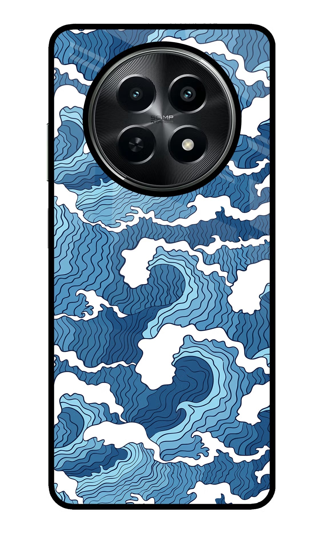Blue Waves Realme C65 5G Glass Case