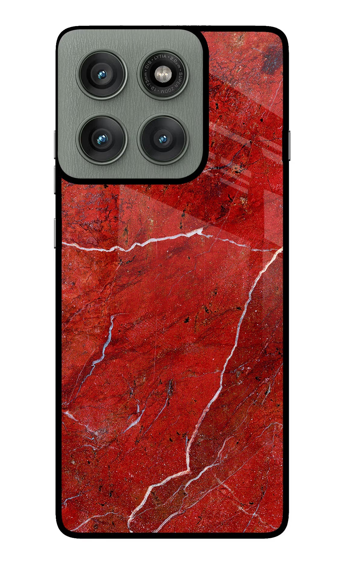 Red Marble Design Moto Edge 60 Pro Glass Case