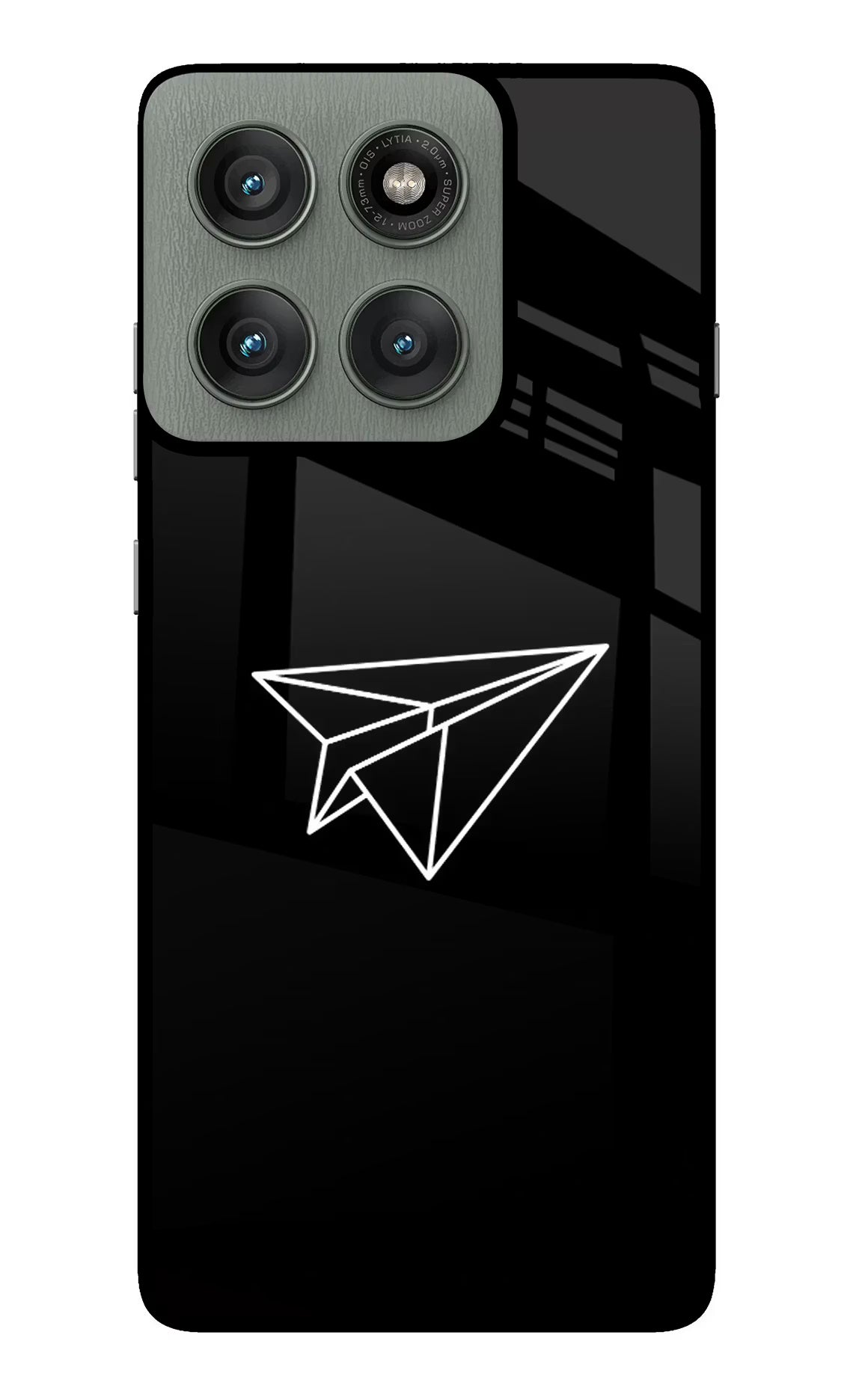 Paper Plane White Moto Edge 60 Pro Back Cover