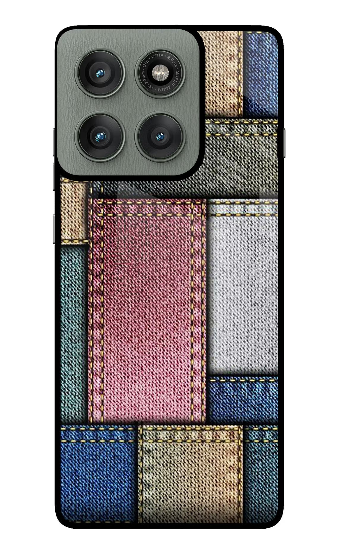 Multicolor Jeans Moto Edge 60 Pro Back Cover