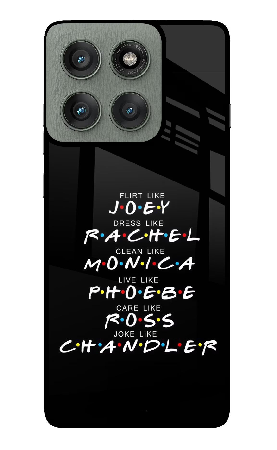 FRIENDS Character Moto Edge 60 Pro Glass Case