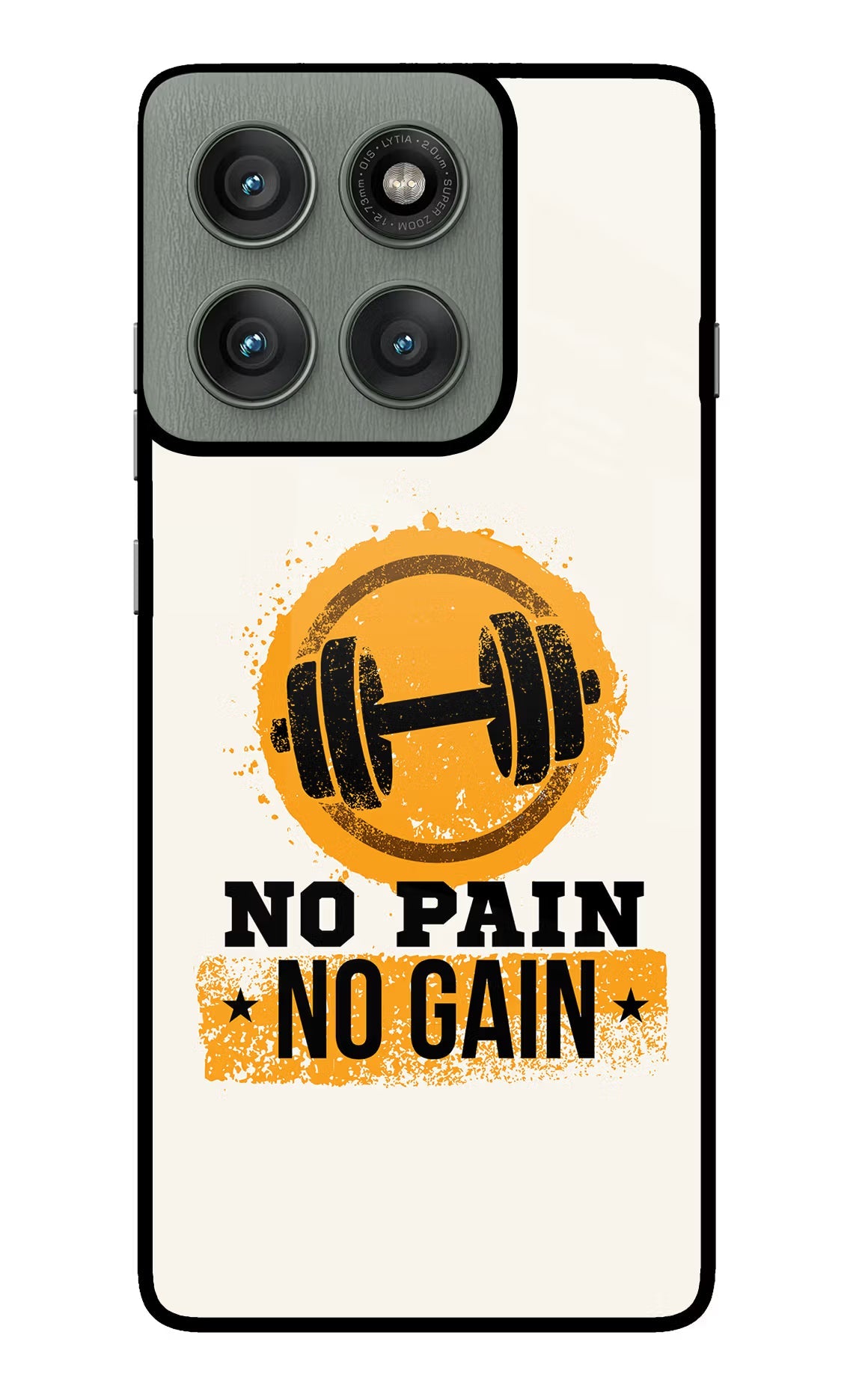 No Pain No Gain Moto Edge 60 Pro Back Cover