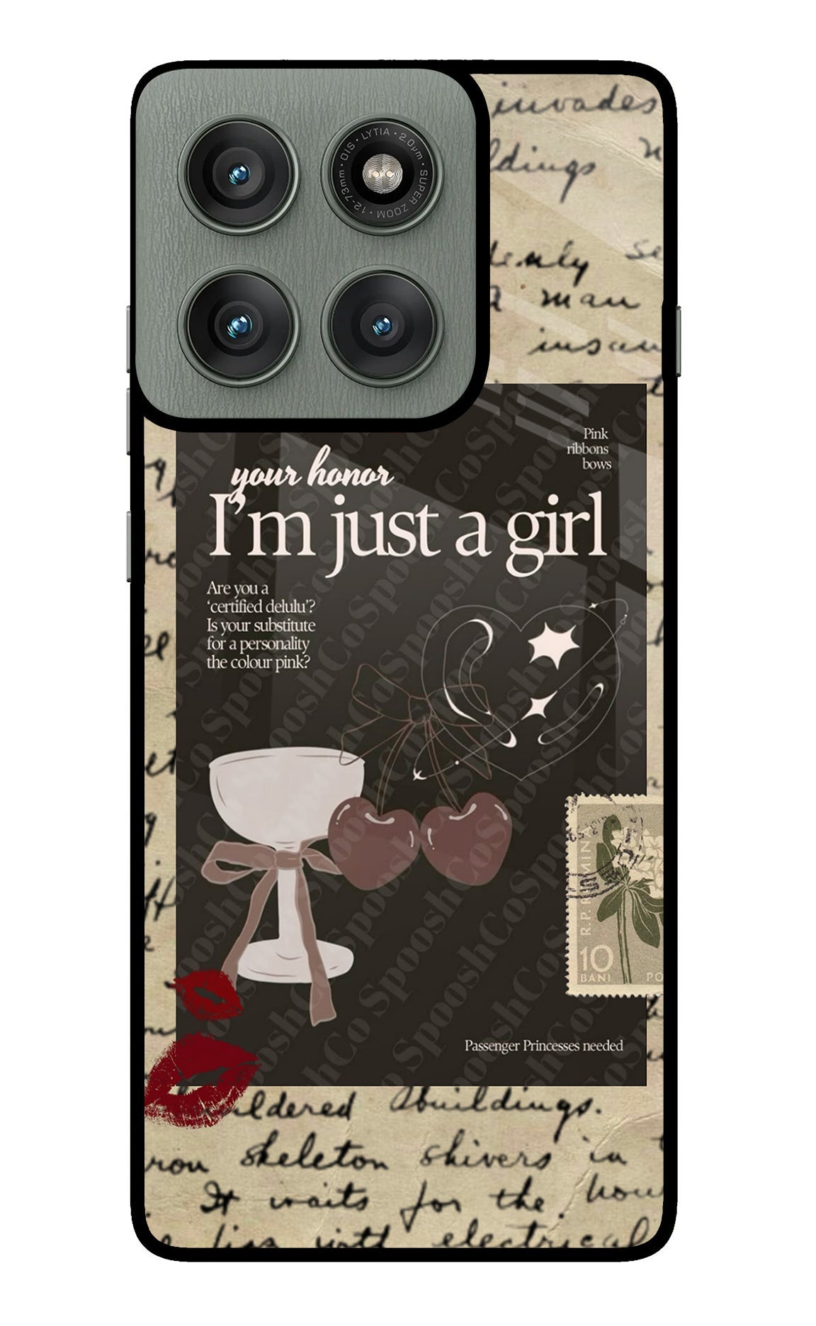 I am just a girl Moto Edge 60 Pro Back Cover