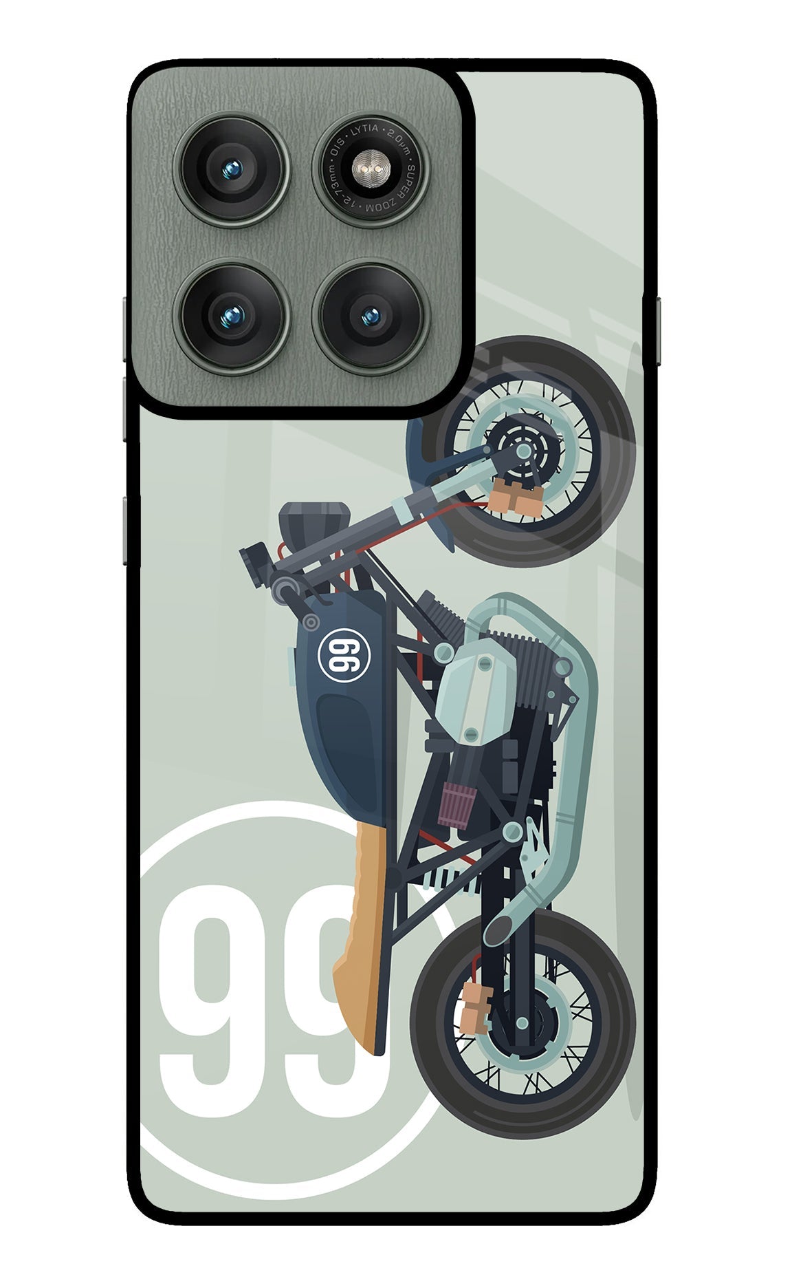 Classic Cafe Racer 99 Moto Edge 60 Pro Glass Case