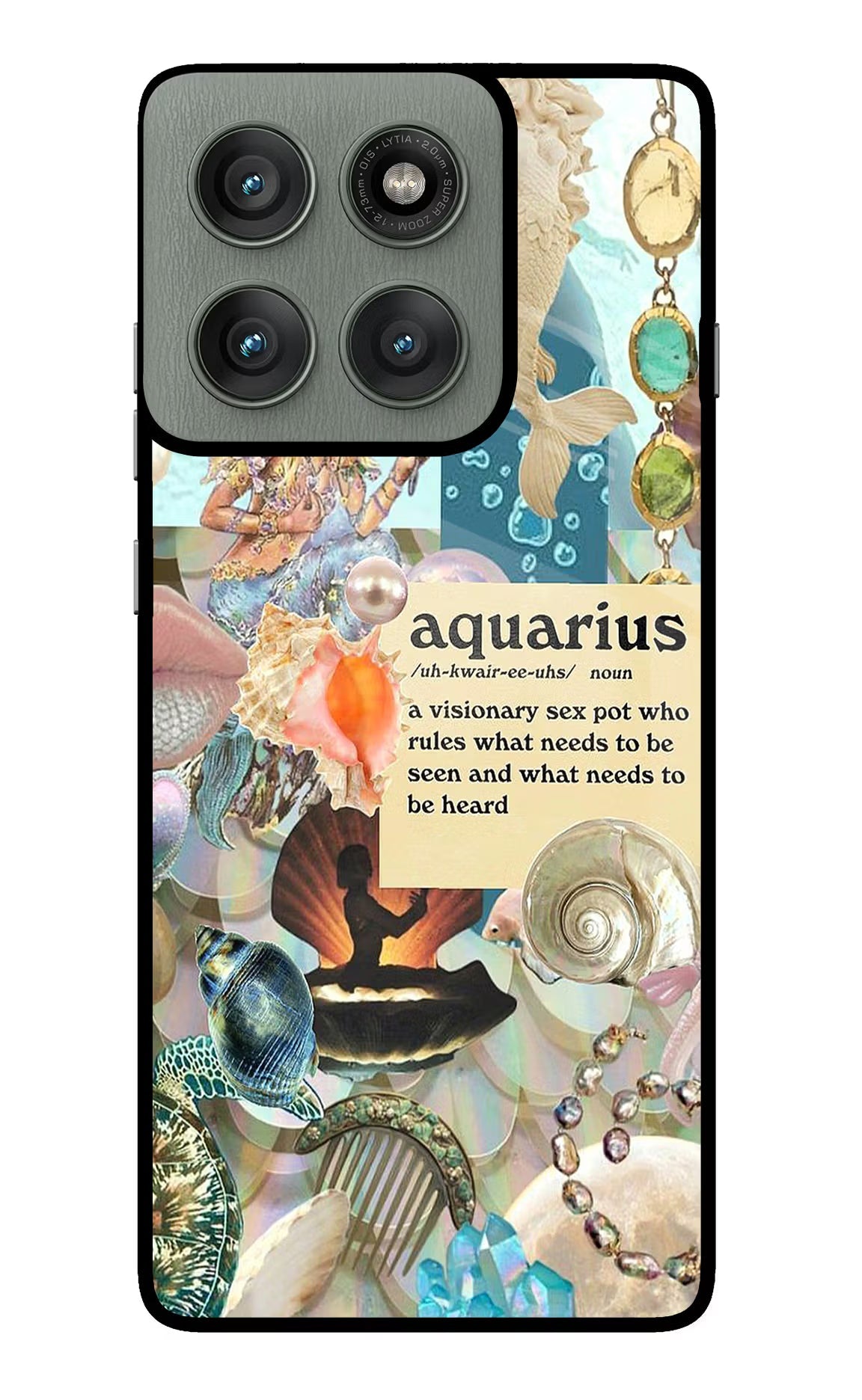 Aquarius Zodiac Moto Edge 60 Pro Glass Case