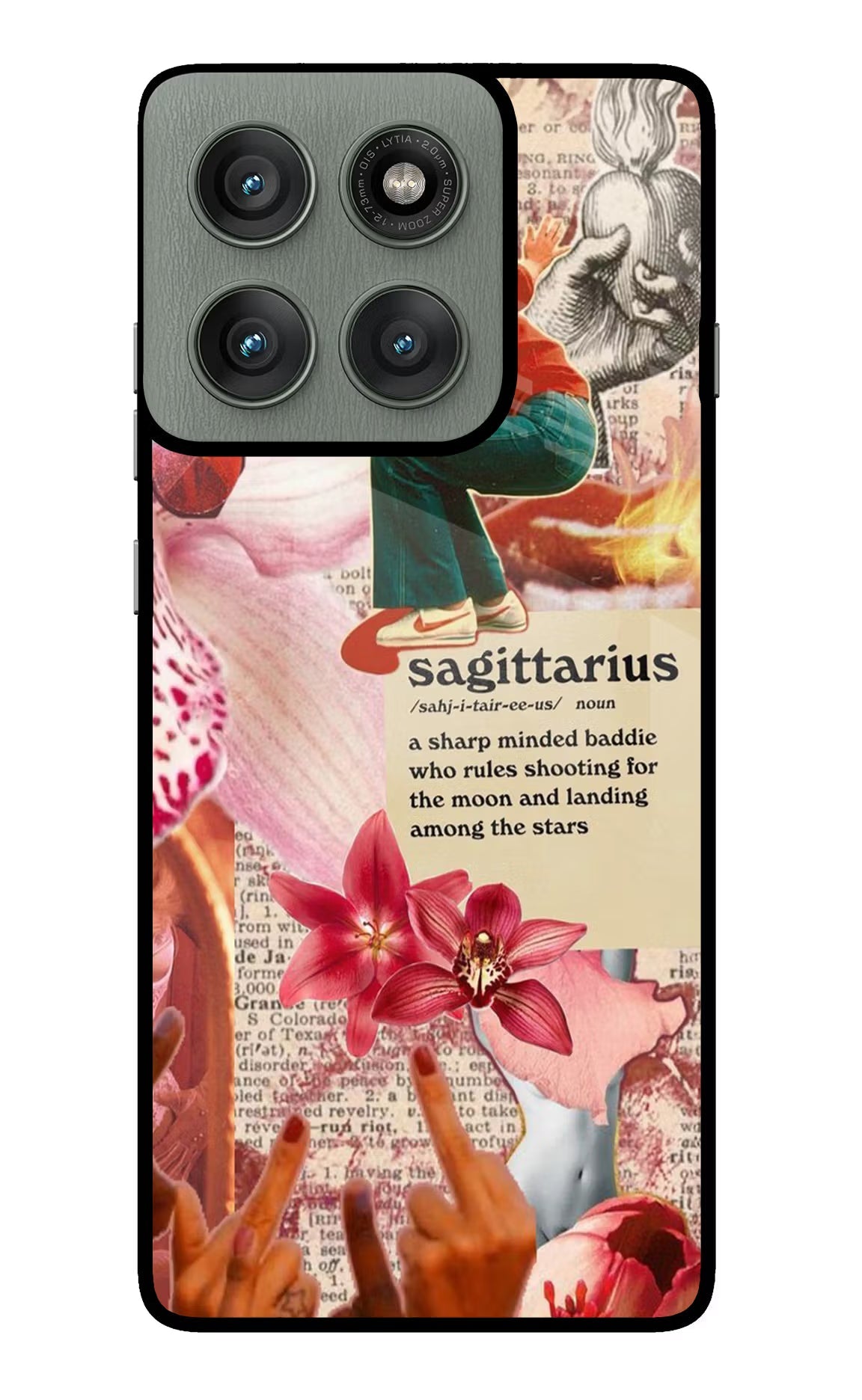 Sagittarius Zodiac Moto Edge 60 Pro Glass Case