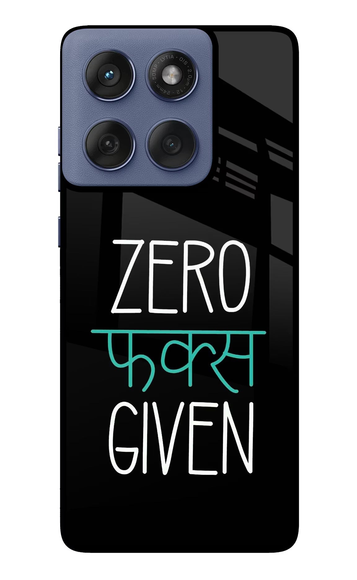Zero Fucks Given Moto Edge 60 Fusion Glass Case