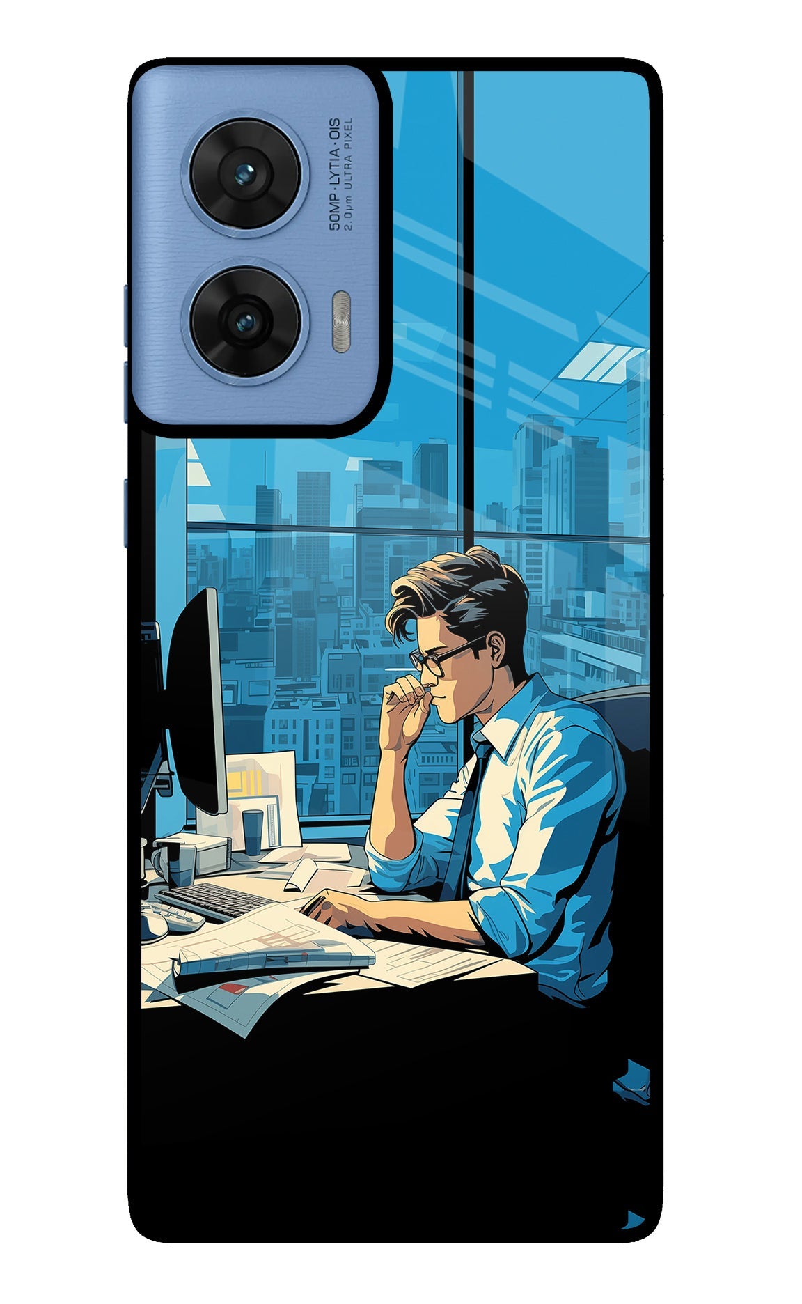 Focused Hustler (AI Generated) Moto Edge 60 Fusion Back Cover