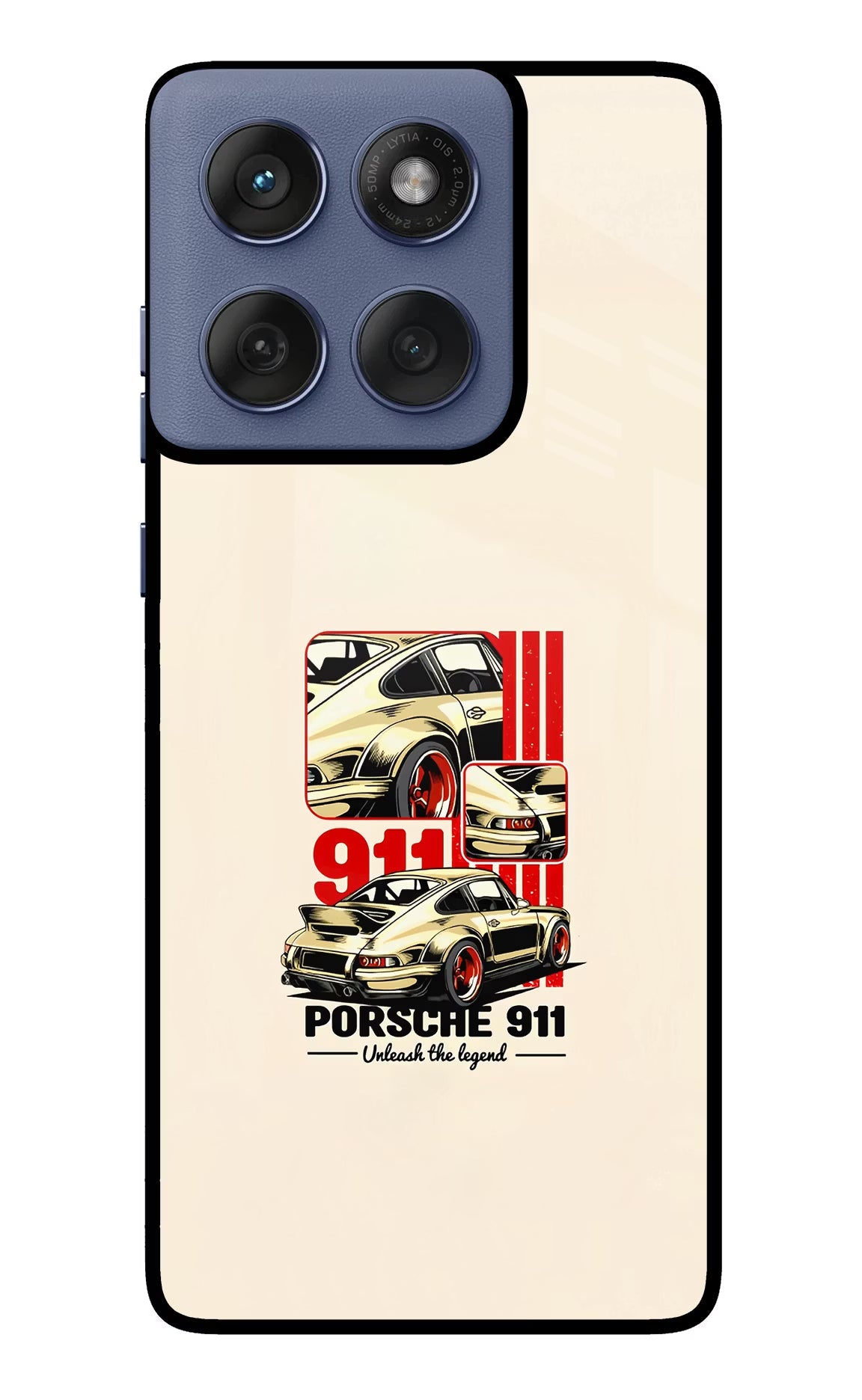 Classic Porsche 911 Moto Edge 60 Fusion Back Cover