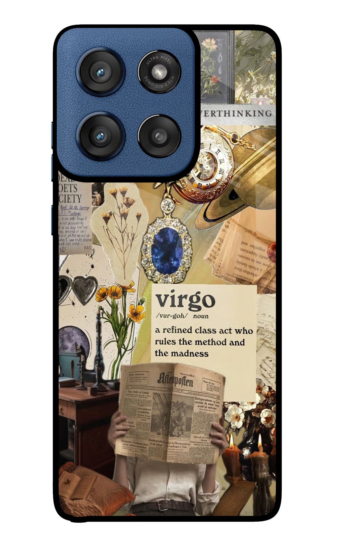 Virgo Zodiac Moto Edge 60 Stylus Glass Case