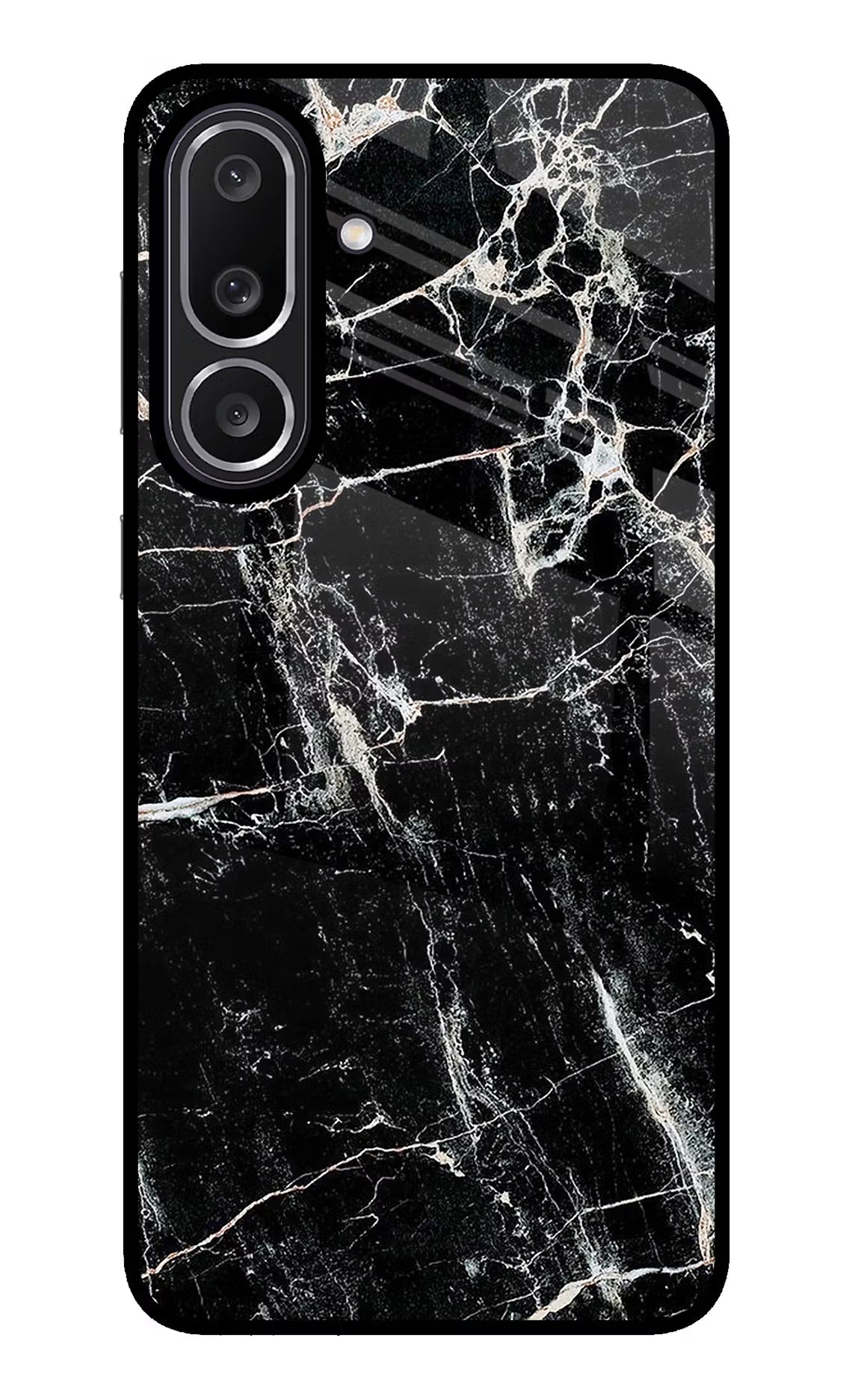 Black Marble Texture Samsung M56 5G Glass Case