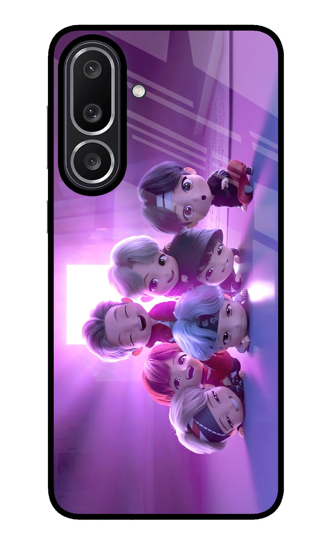 BTS Chibi Samsung M56 5G Glass Case